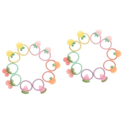 Beaupretty 20pcs Cute Fruit Hair Ties for Girls Elastic Boy Girl Hair Accessories and Comfortable Ponytail Holders for Festival Outfits and Daily Wear