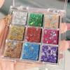 AMY'S DIARY 9 Colors Pressed Glitter Eyeshadow Palette Glitter Silver Blue Purple Gold Eyeshadow Palette, Glitter Daily Party Sparkling Eye Face Makeup Cosmetics (D1) view 1