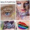 AMY'S DIARY 9 Colors Pressed Glitter Eyeshadow Palette Glitter Silver Blue Purple Gold Eyeshadow Palette, Glitter Daily Party Sparkling Eye Face Makeup Cosmetics (D1) view 2