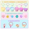 Mermaid Bath Bombs for Kids with Surprise Inside, 6 Pcs Shell Bubble Kids Bath Bombs Kit with Mermaid Toys, Birthday Christmas Jewelry Gifts for Girls Easter Basket Stuffer view 2