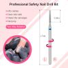 Rolybag Cuticle Nail Drill Bits Needle Shape Cuticle Drill Bit for Nail Diamond Drill Bits 3/32 Professional Safety Cuticle Clean Drill for Electric Remove Cuticle Dead Skin Manicure Tools (Medium) view 2
