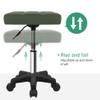 FURWOO Rectangle Rolling Stool with Wheels Height Adjustable Swivel Stool Chair for Spa Salon Massage Green view 3