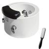 Foot Baths & Spas Feet Soaking Tub Foot Massager Round Footbath Salon Massage Equipment Pedicure Foot Spa Massage Foot Stress Relief for Fatigue and Tired Feet (Size : Bath+Pedicure) view 1