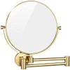 NOVOCE Vanity Mirror, Wall Mounted Makeup Mirror with 10X Magnification, 8 Inch Double Sided Vanity Magnifying Mirror, Cosmetic Mirror Shaving Mirror for Bathroom Gold view 1