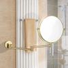 NOVOCE Vanity Mirror, Wall Mounted Makeup Mirror with 10X Magnification, 8 Inch Double Sided Vanity Magnifying Mirror, Cosmetic Mirror Shaving Mirror for Bathroom Gold view 2