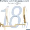 NOVOCE Vanity Mirror, Wall Mounted Makeup Mirror with 10X Magnification, 8 Inch Double Sided Vanity Magnifying Mirror, Cosmetic Mirror Shaving Mirror for Bathroom Gold view 3