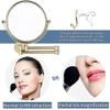 NOVOCE Vanity Mirror, Wall Mounted Makeup Mirror with 10X Magnification, 8 Inch Double Sided Vanity Magnifying Mirror, Cosmetic Mirror Shaving Mirror for Bathroom Gold view 4