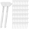 60 Pcs Fan Facial Brushes Fan Mask Soft Facial Applicator Brushes Acid Brush Cosmetic Makeup Blush Applicator Tools for Esthetician Eyeshadow Peel Mud Cream(White) view 1