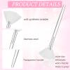 60 Pcs Fan Facial Brushes Fan Mask Soft Facial Applicator Brushes Acid Brush Cosmetic Makeup Blush Applicator Tools for Esthetician Eyeshadow Peel Mud Cream(White) view 4