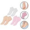 FOMIYES 3pairs Aloe Moisturizing Socks for Women Reusable Spa Socks Gel for Dry Cracked Feet Comfortable Elastic Foot Covers Skin Tone Home Pedicure Care view 3