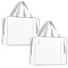 2Pcs Crystal Clear PVC Travel Toiletry Bag Kit for Women Men, Waterproof Vinyl Packing Organizer Storage Bags with Zipper Handle Straps, Cosmetic Pouch Carry on Airport Airline Compliant Bag Handbag view 1