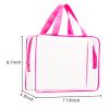 2Pcs Crystal Clear PVC Travel Toiletry Bag Kit for Women Men, Waterproof Vinyl Packing Organizer Storage Bags with Zipper Handle Straps, Cosmetic Pouch Carry on Airport Airline Compliant Bag Handbag view 4