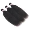 Kinky Straight Human Hair Bundles 14 16 18 Inch Natural Black Yaki Straigh Brazilian Virgin Remy Hair Unprocessed Kinky Straight Human Hair Extensions (14 16 18 Inch, 3 Bundles) view 4