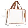 2Pcs Crystal Clear PVC Travel Toiletry Bag Kit for Women Men, Waterproof Vinyl Packing Organizer Storage Bags with Zipper Handle Straps, Cosmetic Pouch Carry on Airport Airline Compliant Bag Handbag view 3