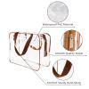 2Pcs Crystal Clear PVC Travel Toiletry Bag Kit for Women Men, Waterproof Vinyl Packing Organizer Storage Bags with Zipper Handle Straps, Cosmetic Pouch Carry on Airport Airline Compliant Bag Handbag view 4