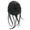 IMISSU 2PCS Messy Hair Bun Piece Updo Long Scrunchies Wrap Ponytail Extension Wavy Hairpieces Chignon Headband (2PCS Black) view 2