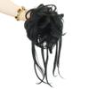 IMISSU 2PCS Messy Hair Bun Piece Updo Long Scrunchies Wrap Ponytail Extension Wavy Hairpieces Chignon Headband (2PCS Black) view 3