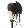 IMISSU 2PCS Messy Hair Bun Piece Updo Long Scrunchies Wrap Ponytail Extension Wavy Hairpieces Chignon Headband (2PCS Black) view 4