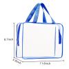 2Pcs Crystal Clear PVC Travel Toiletry Bag Kit for Women Men, Waterproof Vinyl Packing Organizer Storage Bags with Zipper Handle Straps, Cosmetic Pouch Carry on Airport Airline Compliant Bag Handbag view 2