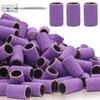 100Pcs Sanding Bands for Nail Drill 150 Grit, Medium Grit Sanding Band for Nail Drill with 3/32 Nail Drill Bit for Acrylic Nail, Gel Nail, Professional Nail Sanding Band Set for Manicure and Pedicure view 1