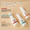 EODCI Dip Powder Liquid Set,15ml Large Capacity Dipping Powder System Essential Set with Base & Top Coat,Dip Activator, No Need Nail Lamp Cured,Good for Nail Salon and Beginners view 3