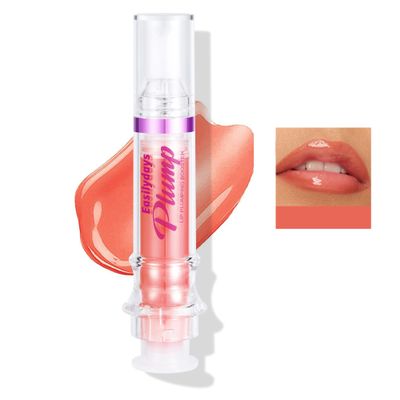 Easilydays Lip Gloss Plumper Glossy Lip Lipstick, Lifter Gloss, Hydrating, Volumizes, High-Shine, Lip Plumping Lip Glass Mirror Lip Glaze Lip Makeup, Plump And Pout Lip Plumper for Women Girls