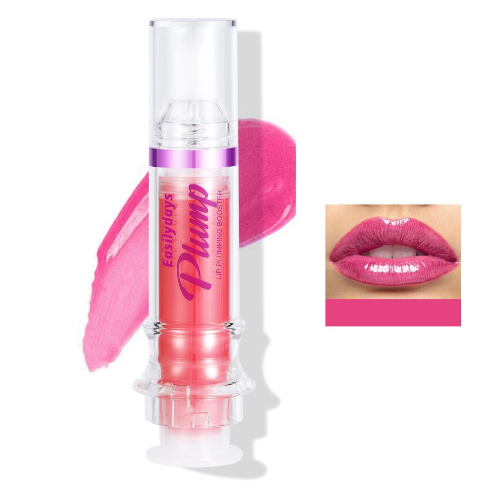 Easilydays Lip Gloss Plumper Glossy Lip Lipstick, Lifter Gloss, Hydrating, Volumizes, High-Shine, Lip Plumping Lip Glass Mirror Lip Glaze Lip Makeup, Plump And Pout Lip Plumper for Women Girls