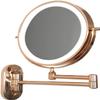 Wall Mounted Makeup Mirror with Light 3 Color Modes Vanity Mirror 8 Inch Round Magnifying Mirror Extendable Mirror Rose Gold Vanity Mirror with Touch Switch (Color : 20 3 Cm 5 Stck) view 1