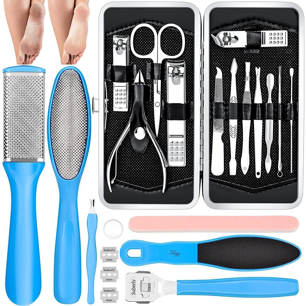 Pedicure Kits - Callus Remover for Feet, (23 in 1) Professional Manicure Set Pedicure Tools Stainless Steel Foot Care, Foot File Foot Rasp Dead Skin for Women Men Home Foot Spa Kit
