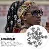 20PCS Beard Beads, Comfortable Edges Smooth Inner Diameter Hair Jewelry Beard Beads Accessories for Women Men view 4