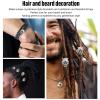 20Pcs Viking Beard Beads Kit, Antique Norse Vikings Runes Hair Tube Pirate Skull Dreadlock DIY Jewelry Hair Decoration view 4
