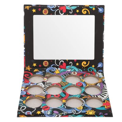 12 Holes Eyeshadow Palette, Plastic Eyeshadow Makeup Palette, Empty Magnetic DIY Contour Eyeshadow Palette Makeup Storage Box