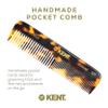 Kent OT TY Pocket Comb - Handmade Fine and Wide Tooth Hair Comb for Men, Women, and Kids - Travel, Beard, and Mustache Comb - Saw Cut and Hand Polished Made in England view 3