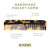 Kent OT TY Pocket Comb - Handmade Fine and Wide Tooth Hair Comb for Men, Women, and Kids - Travel, Beard, and Mustache Comb - Saw Cut and Hand Polished Made in England view 4