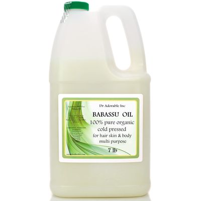 Dr Adorable - 7 lb - Babassu Oil - 100% Pure Cold Pressed Natural Organic