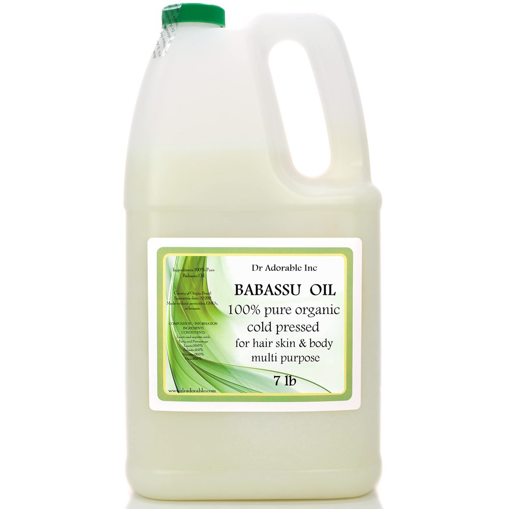 Dr Adorable - 7 lb - Babassu Oil - 100% Pure Cold Pressed Natural Organic