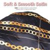 DONNA Large, Extra Large Adjustable Tie Satin Bonnet Sleep Cap 1pc Satin Headband Around Hairline & Nape Area Hair Accessories Night Cap Shower Caps, 1PC CHAIN PATTERN view 4