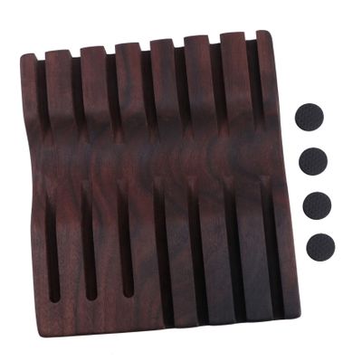 minkissy 1pc Wooden Hair Scissors Display Holder Walnut Storage Box for Salon Tools Stylish and Efficient Hairdressing Scissors Rack Keeps Your Workspace Organized