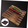 minkissy 1pc Wooden Hair Scissors Display Holder Walnut Storage Box for Salon Tools Stylish and Efficient Hairdressing Scissors Rack Keeps Your Workspace Organized view 2
