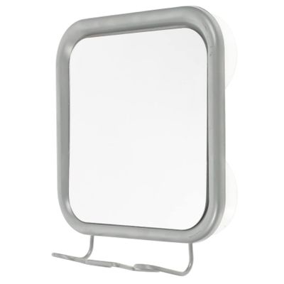 BIUDECO Wall-Mounted Shaving Mirror Fog Coating Cup Hook Stylish Bathroom Vanity Mirror for Easy Installation and Modern Decor