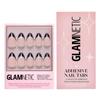 Glamnetic Press-On Nails & Adhesive Nail Tabs - Caviar | Semi-Transparent with Black French Tips, Short Almond Nails, Reusable | view 1