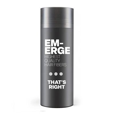 Emerge Hair Building Fibers: Instantly Thickens Hair, Blends Seamlessly, 8 Colors, Weather-Resistant, 1-Pack (Gray)