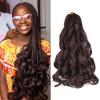 French Curl Braiding Hair 14 Inch Color 4 Curly Braiding Hair Pre Stretched 8 Packs French Curl Crochet Braids for Box Braids with Curly Ends for Black Women view 1