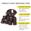 French Curl Braiding Hair 14 Inch Color 4 Curly Braiding Hair Pre Stretched 8 Packs French Curl Crochet Braids for Box Braids with Curly Ends for Black Women view 2