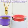 2Pcs Silicone Wax Warmer Liner, Silicone Wax Bowl for Wax Warmer, Non-Stick Wax Melt Warmer Wax Pot Replacement, Reusable Wax Melt Liner with 2 Pcs Wax Spatula Sticks for Hair Removal (Purple, Pink) view 4