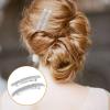 Crystal Hair Barrette 6Pcs Sparkly Brilliant Rhinestone Rectangular Barrettes French Design Bridal Fashion Gorgeous Bling Hair Clips Ponytail Holder Side Clips for Women and Girls 2.55 Inch Silver view 3