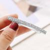 Crystal Hair Barrette 6Pcs Sparkly Brilliant Rhinestone Rectangular Barrettes French Design Bridal Fashion Gorgeous Bling Hair Clips Ponytail Holder Side Clips for Women and Girls 2.55 Inch Silver view 4