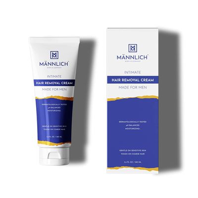 Sheltr Intimate/Private Hair Removal Cream for Men - Painless, Faster, Soothing for Unwanted Coarse Pubic Hair, Suitable For All Skin Types, 100ml