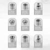 Dermabrasion Tips, Microdermabrasion Tips, Stainless Steel Microdermabrasion Dermabrasion Tips Accessory Set for Acne Blackhead Removal view 2