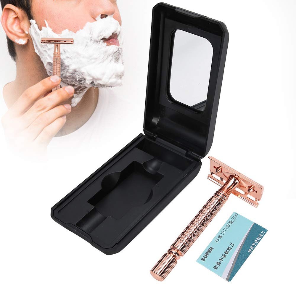 Classic Razors, Double Edge Safety Razors Blade Salon Home Stainless Steel Shaving Razors Manual Shaver for Men Women